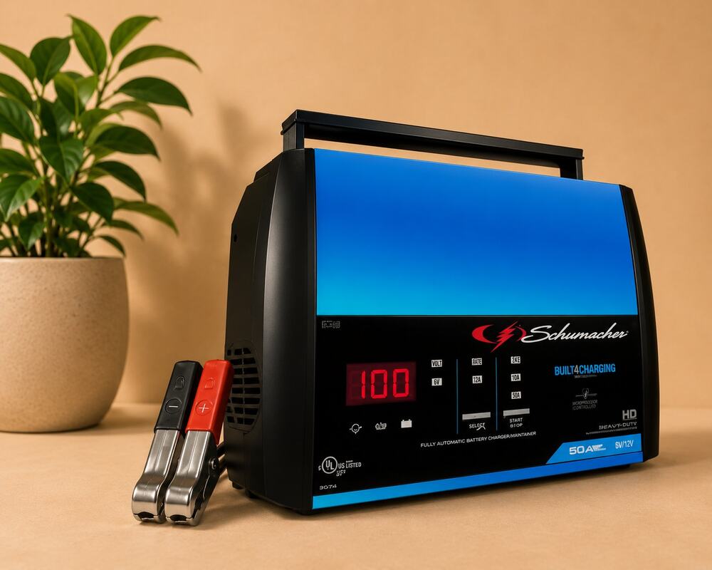 NWT Schumacher SC1359 Automatic Battery Charger/Maintainer, 15-Amp, 6/12-Volt